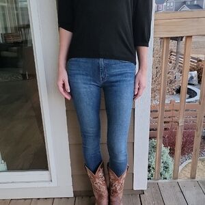 MOTHER Women's Classic Blue Skinny Jeans